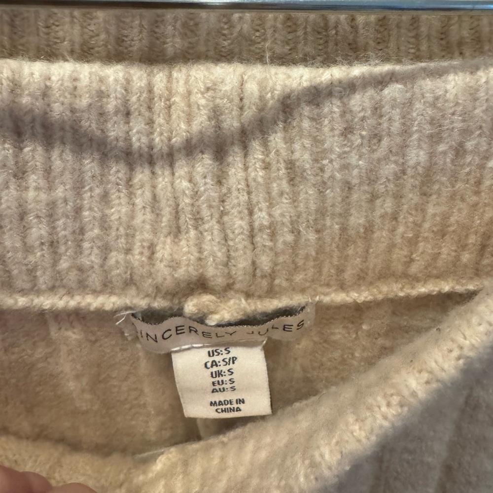 Sincerely Jules Cream Crew Neck Sweater with Relaxed Fit - Picture 5 of 5